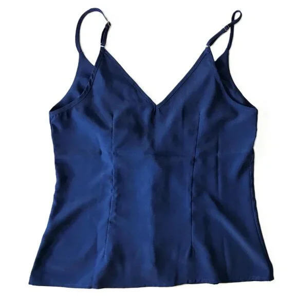 Apricot French Blue Button Up Satin Finish Blouse - Size XS - NWT - Coquette - Picture 3 of 10